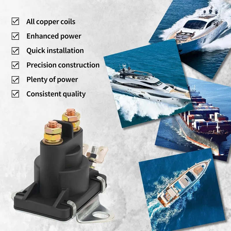 Relé solenoide de arranque de Mariner 89-96158T, moldura de inclinación de 12V para motores fueraborda Mercury 35-275 HP MerCruiser Mariner, fuera de borda 35H.