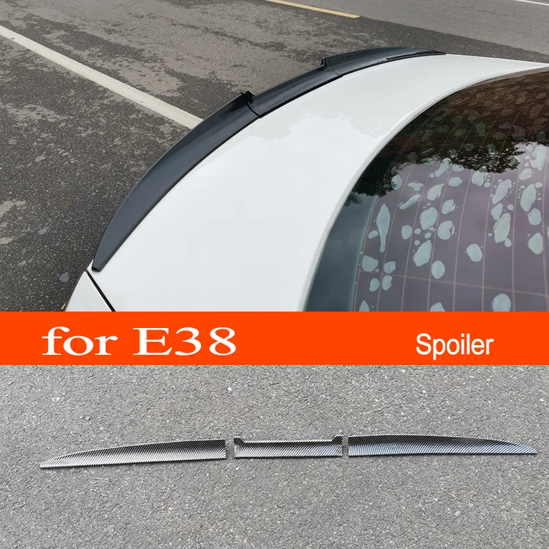 E38 3-section PVC Car Rear Trunk Wing Lip Spoiler Car Window Roof Top Spoiler for BMW 7-Series E38