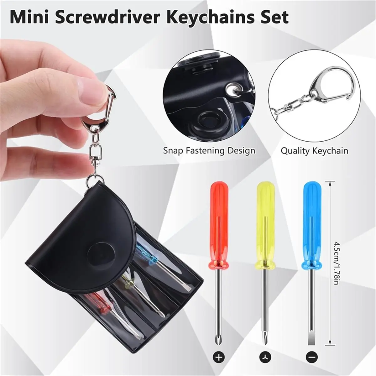 HITL 20Set Mini Screwdriver Keychain Set ,Screwdriver Keychain,Fathers Day Dad Birthday Gifts Bulk,Party Favors Prizes