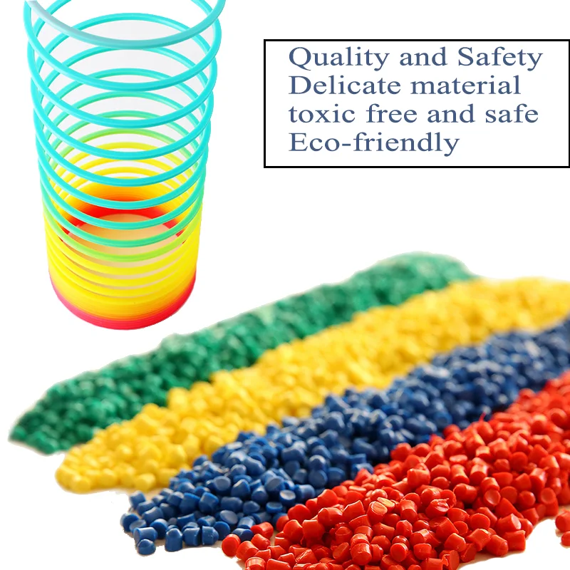 Rainbow Antistress Spring Coil Toys Plastic Folding Sport Game Child Funny Fashion Educational Fidget Toys Gift for Children Toy