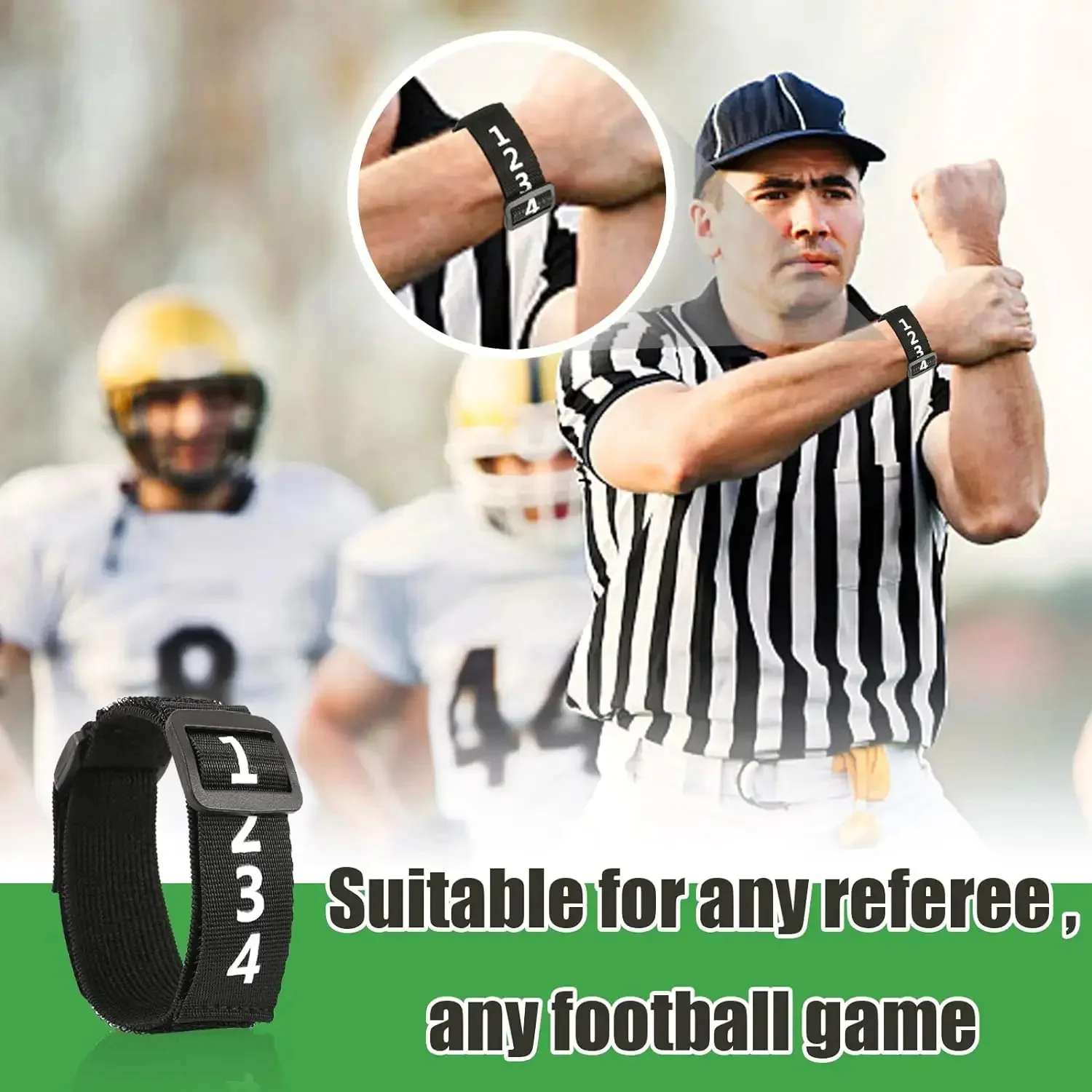 Soccer Wrist Indicator Football Referee Gear Elastic Bands Adjustable Football Numbered Wristband Descent Indicators