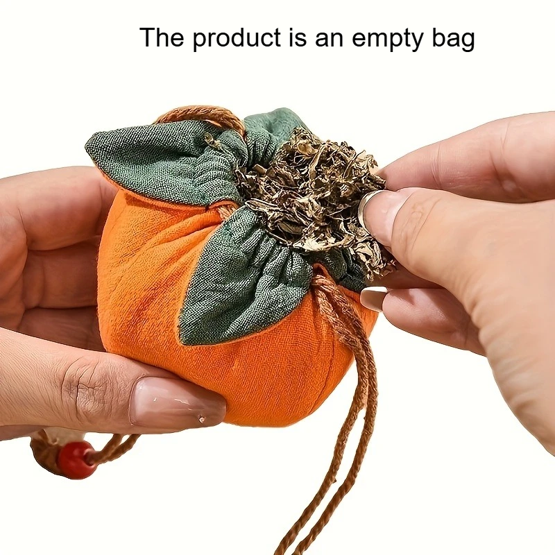 1pc Incense Bag with Persimmon Pendant,Can Be Hung on Rearview Mirror or Car,Lucky Charm Empty Bag Material Kit for Good Fortune