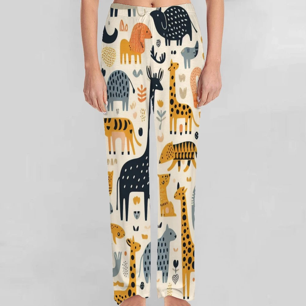 Giraffe Pattern Cute Pajama Pants Mens Womens Lounge Pants Super Soft Unisex Sleep Pajama Bottoms with Pockets Drawstring