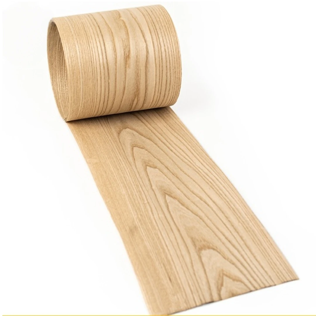 Impiallacciatura di legno a grana figurata di olmo naturale spessa 0,5 mm e venature dritte per la decorazione interna di mobili per la lavorazione del legno