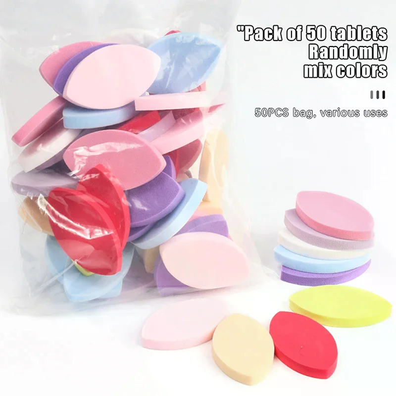 50PCS Soft Sponge False Eyelash Pads Beginner Lash Map Chart Wispy Lashes Reusable Makeup Puffs Training Eyelash Extensions Tool