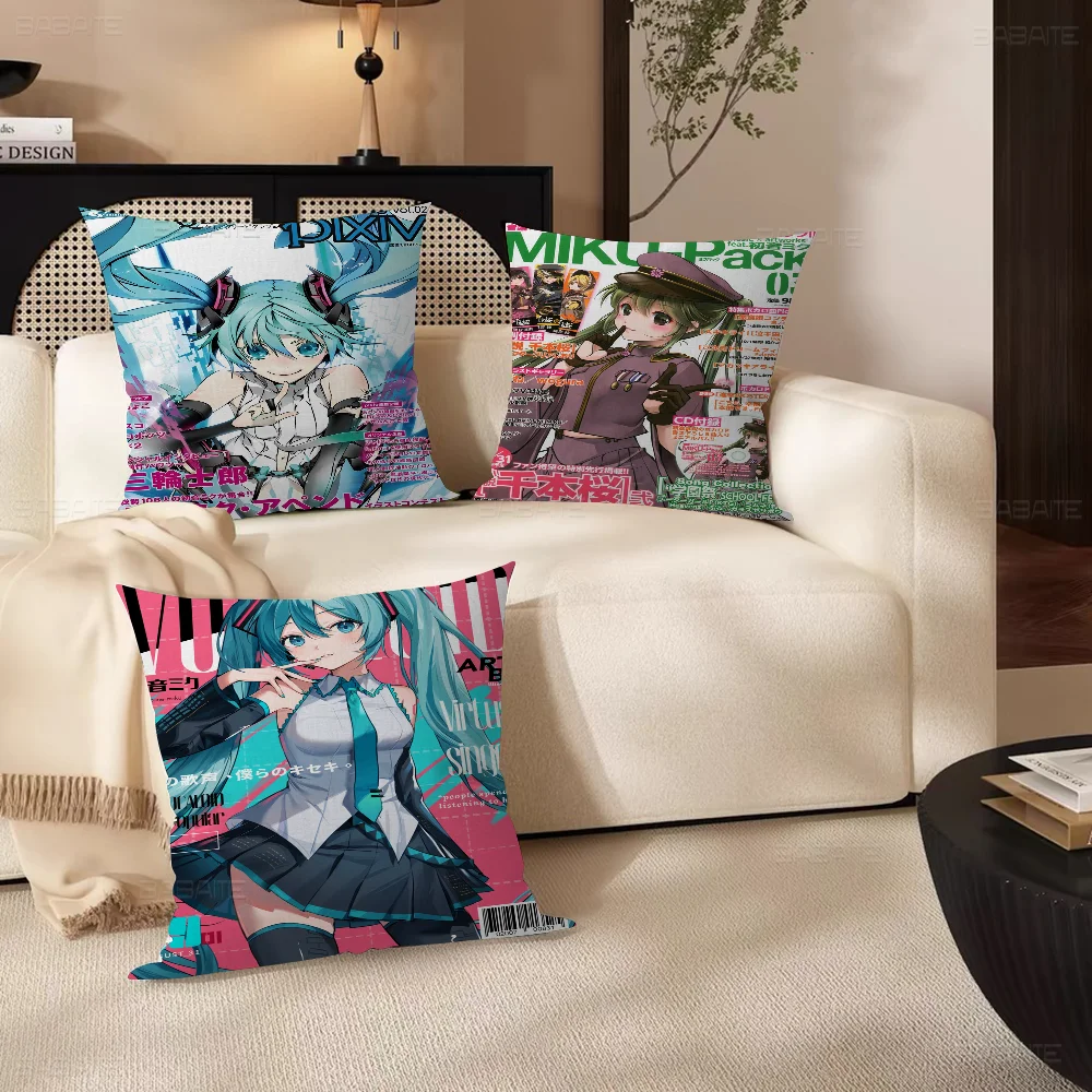 Amine H-HATSUNE-Girl M-MIKU Movie Sticky Posters Vintage Room Bar Cafe Decor Nordic Home Decor