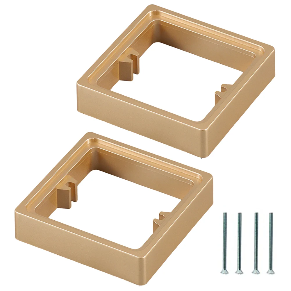 2pcs Single Socket Spacer 1 Gang Square Spacer 0.78IN/20MM Box Frame With Screws Switches Accessories Electrical Outlet Part