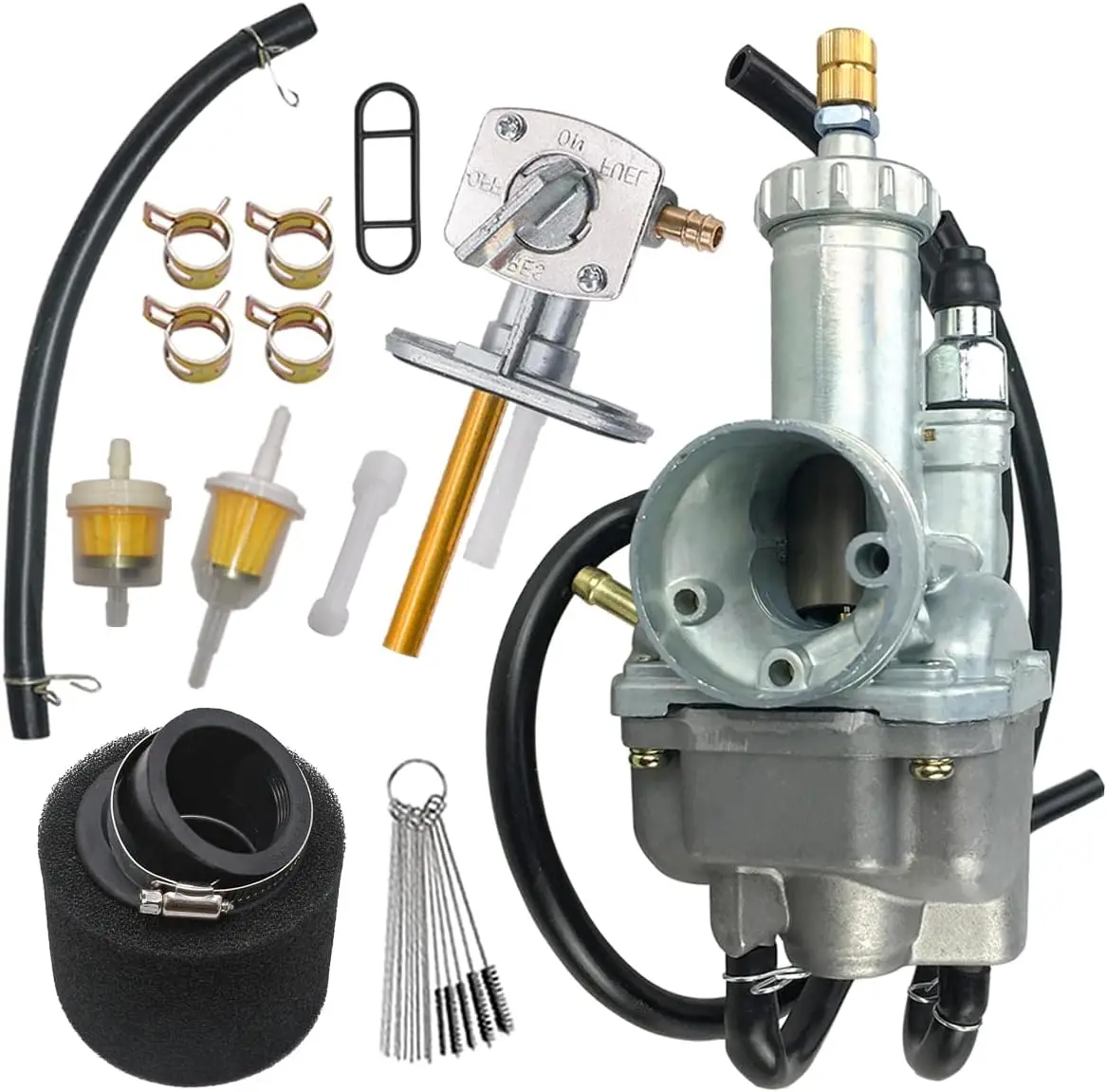 KLF250 KLF220 Carburetor Fits for Kawasaki Bayou 250 KLF250A for Kawasaki Bayou 220 KLF220A 1988-2002 ATV with Air Filte