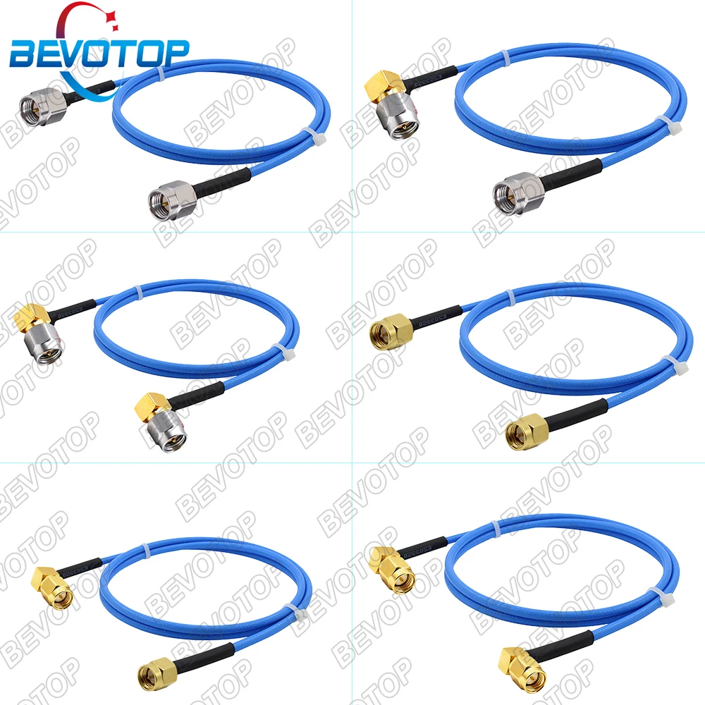 Cable SS405 de 8G ~ 18GHz SMA macho a SMA macho/macho90, puente Coaxial RF de alta frecuencia y baja pérdida, 50 Ohm BEVOTOP