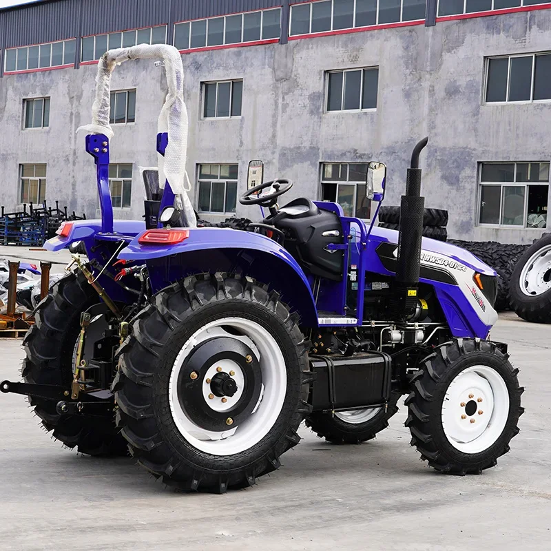 China 70Hp 4Wd 4X4 Pequeños mini tractores agrícolas Tractor agrícola multiusos con implantes