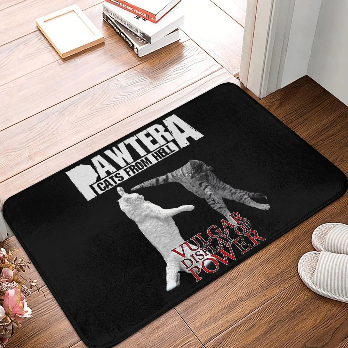 Heavy Mental Cat Meme Bath Non-Slip Carpet PAWTERA Bedroom Mat Entrance Door Doormat Home Decoration Rug