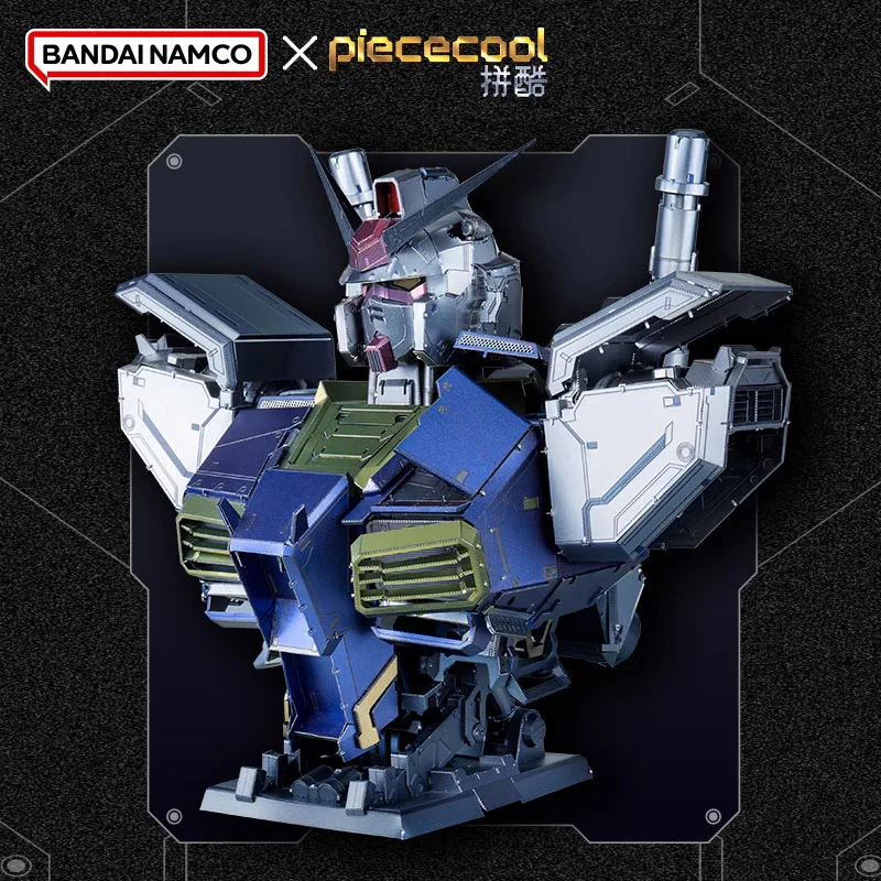 In Stock Bandai Original Anime RX-78-2 GUNDAM Bust 3D Metal Assembly Model Festival Gifts