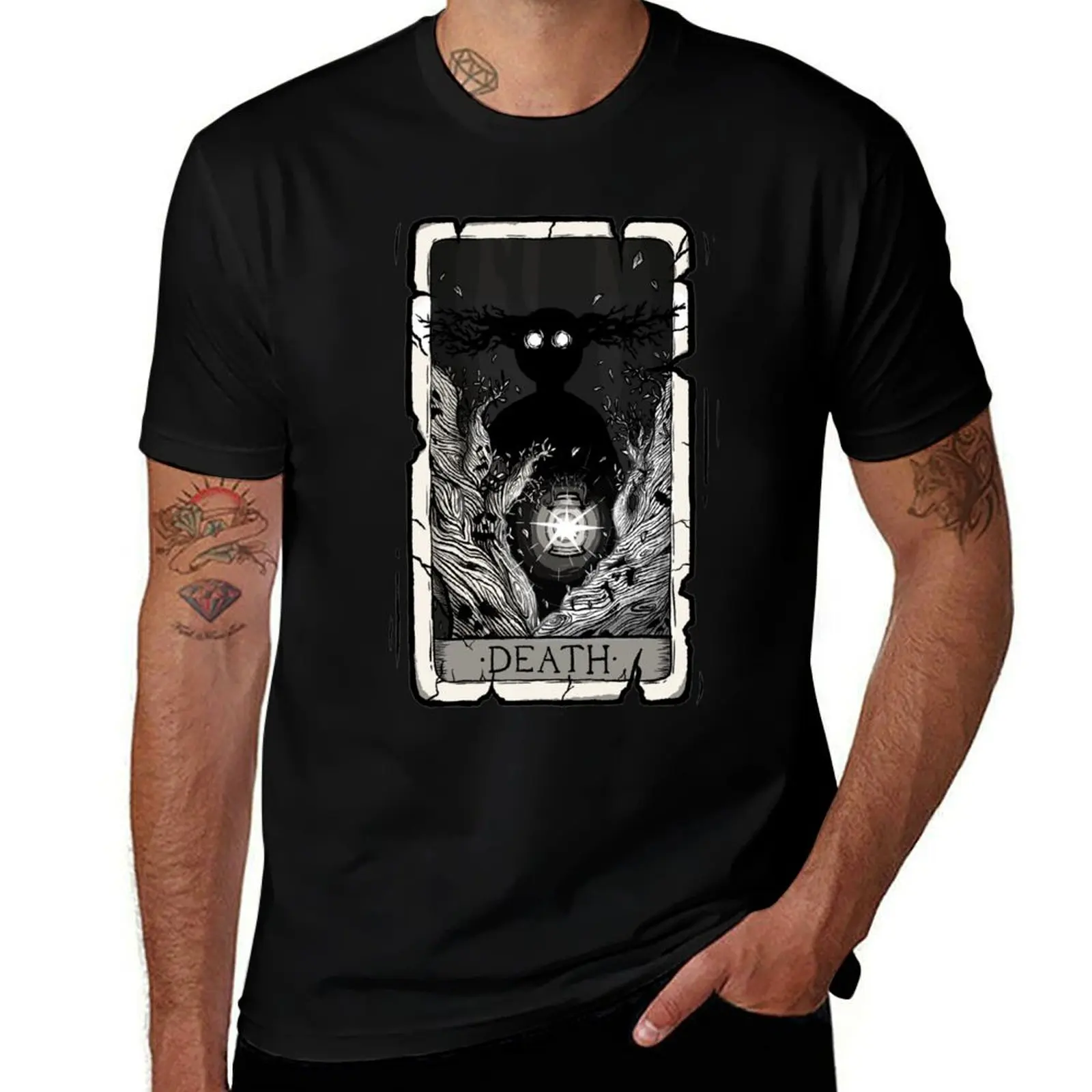 Over The Garden Wall Tarot Cards The Beast Wiccan T-Shirt Man t-shirt quick-drying mens t shirts casual stylish