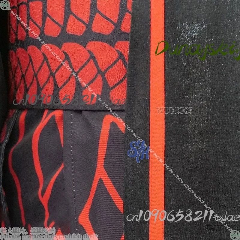 Shop1104629319 متجر شركة Limbus تأثيري جيا تشيو ريترو الأسود رداء أحمر داكن نمط الأنماط الصينية الباروكات هالوين كوسبفلي