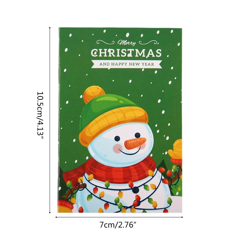 10Pcs Cartoon Christmas Notebooks Lined Small Notepads Christmas Party Favor for Student Kid Girl Boy Writing Journaling