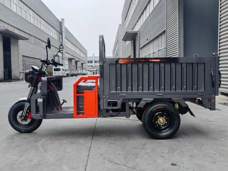 Electric Cargo Tricycle 500 1000 KG Load Stable Steering Control Customized Front Shock Rear Leaf Spring Daily Transport - view 3