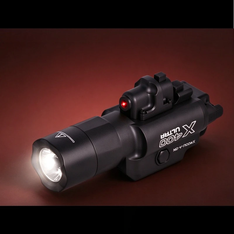 X300 Rail Mount Flashlight 20mm Slide Compatible Hand Torch Outdoor Camping Night Walking Illumination Lamp Black Sand 2 Colors