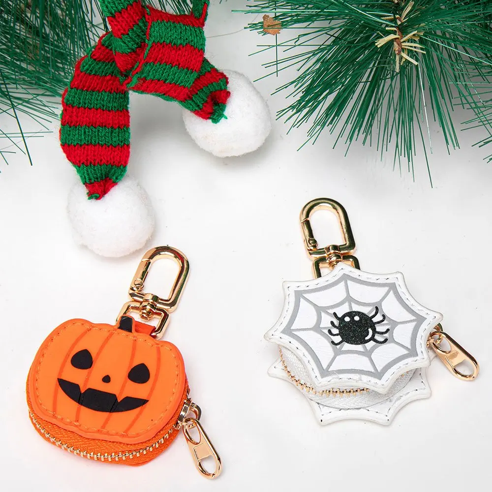 Fashion Personality Halloween Bag Pendant Cute Mini Halloween Pumpkin Keychain Exquisite Creative Charm Spider Bag Decoration