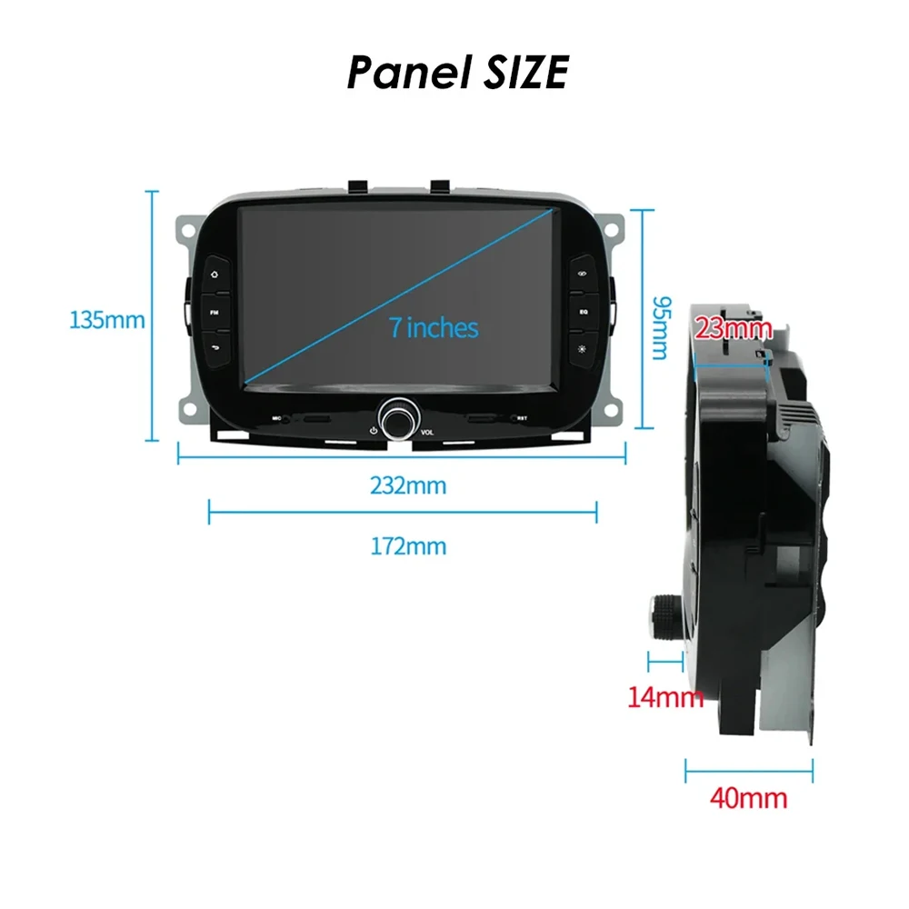 Autoradio Android da 7 pollici AI Carplay per Fiat 500 2016-2019 R280 R300 R320 R350 R500 R63 AMG autoradio GPS Navi