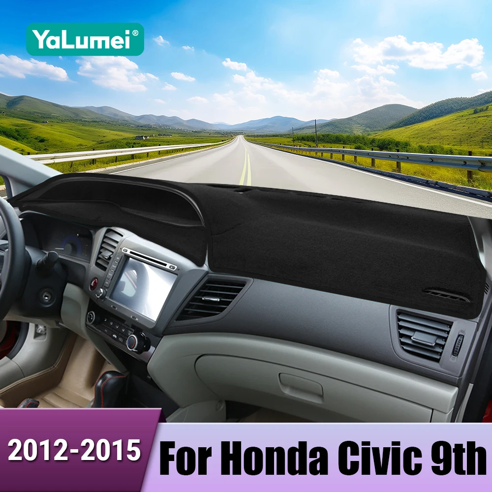Auto Dashboard Abdeckung Vermeiden Licht Pad Instrument Panel Teppiche Anti-Uv Fall Für Honda Civic 9th 2012 2013 2014 2015 zubehör
