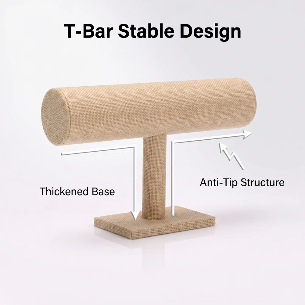 1 Pcs T-shaped Bracelet Stand Bracelet And Necklace Display Stand Watch Storage Stand Desktop Vertical Jewelry Stand