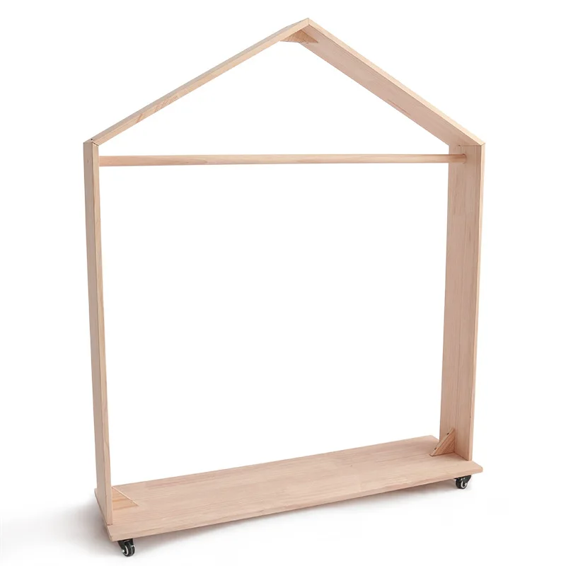 Nordic style children's room small house floor roller hanger, movable window