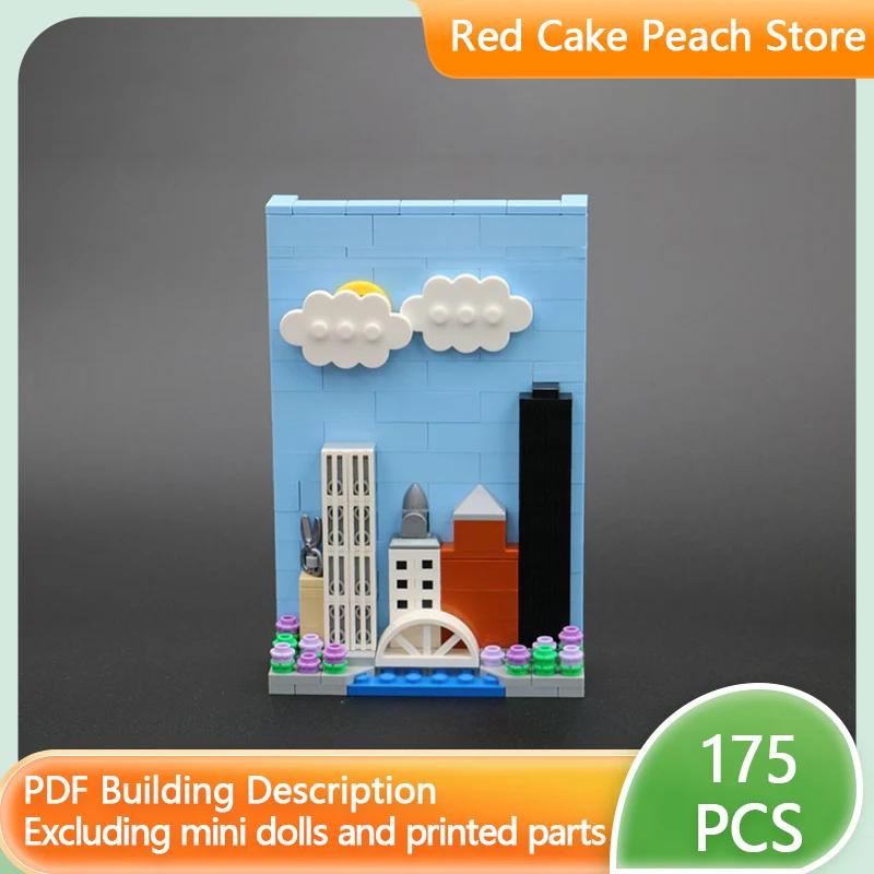 

Модель городской улицы MOC, строительные блоки, городская архитектура, модульные украшения, технологические подарки, игрушки для сборки, детские игрушки для праздников