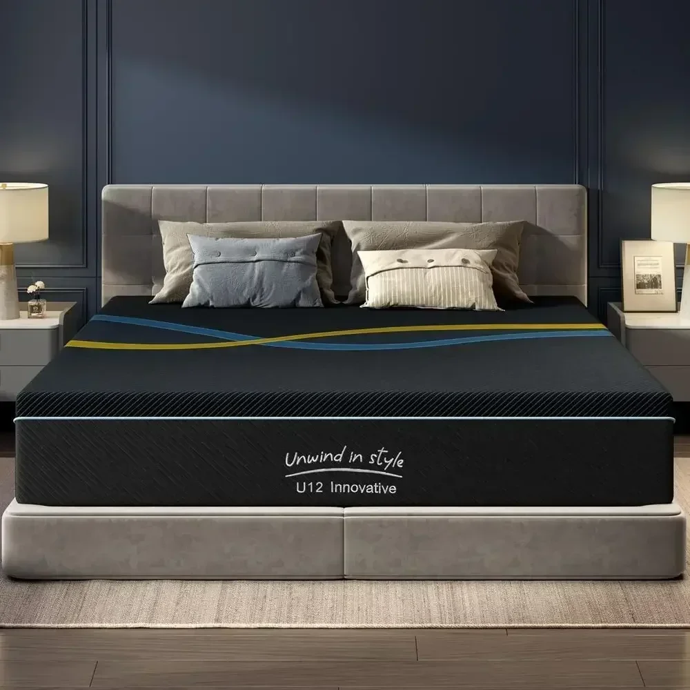 14 Inch Multi-Layer Memory Foam Mattress - Medium Firm with Bamboo Charcoal & Green Tea Infusion