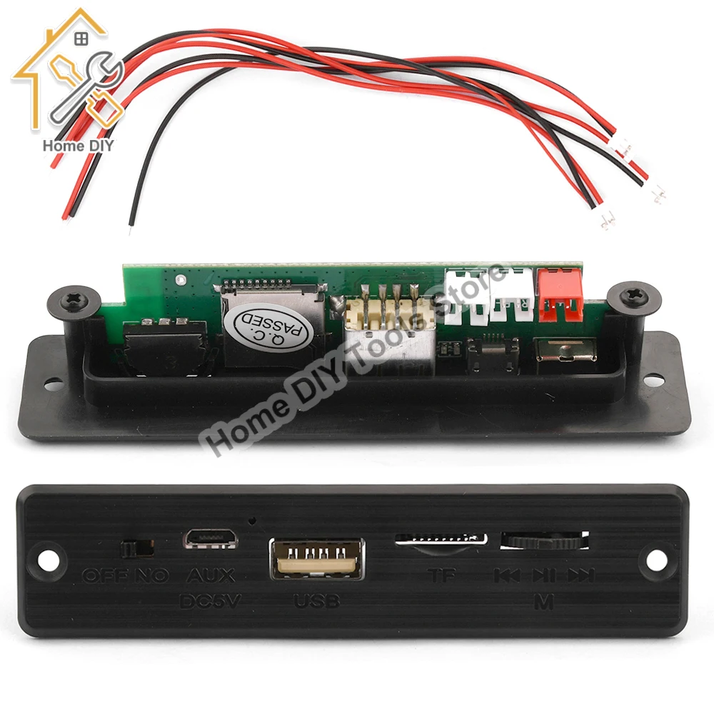 5V Bluetooth 5.0 MP3 Player Decoder Board Car FM Radio Module 2*3W 6W Amplifier Support FM TF USB Handsfree Call