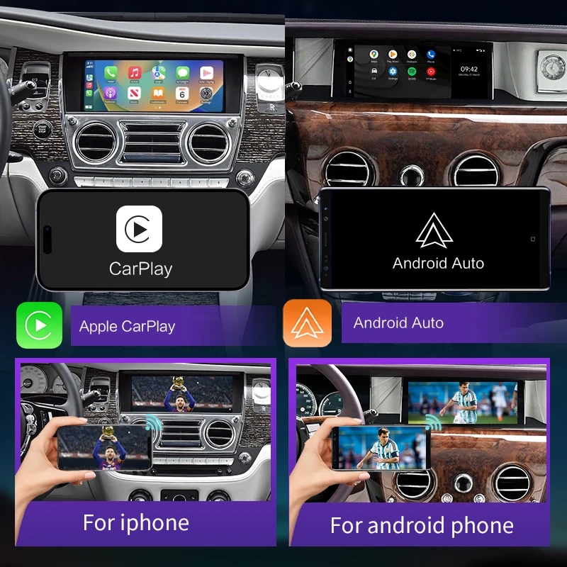 Wireless Apple Carplay For Rolls Royce Dawn Wraith Ghost Phantom NBT System with Android Auto Car Play Airplay Autolink