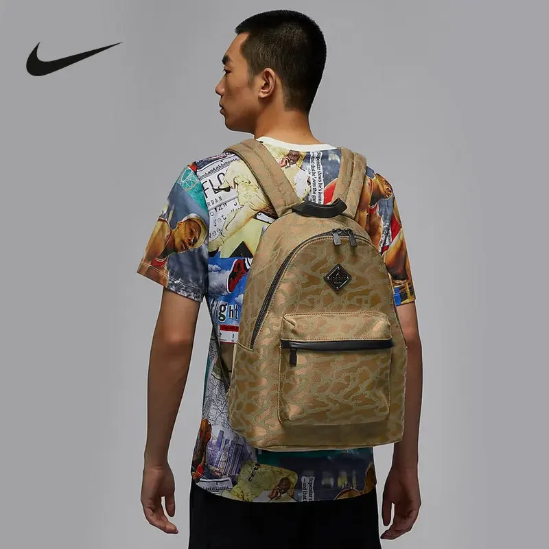 Nike Men's and Women's Backpacks Travel Bags Student School Bags Commuter Versatile Lightweight Backpack HQ7238-380