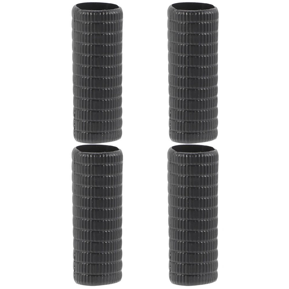 

4 Pcs Violin Bow Grip Rubber Sleeves Thick Comfortable Bass Bow Replacement Parts Easy Install Beginner Accessories