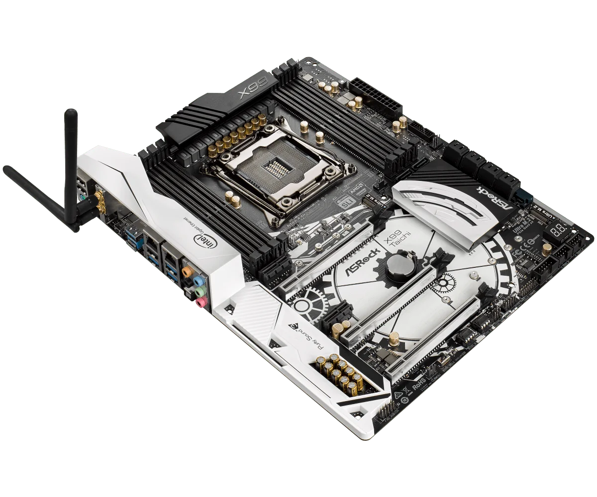 Imagem -03 - Placa-mãe Asus Rock X99 Taichi Lga 20113 x Ddr4 256gb E52698 v4 2609 v3 I76900k E5-2630 v4 Cpu M.2 Atx