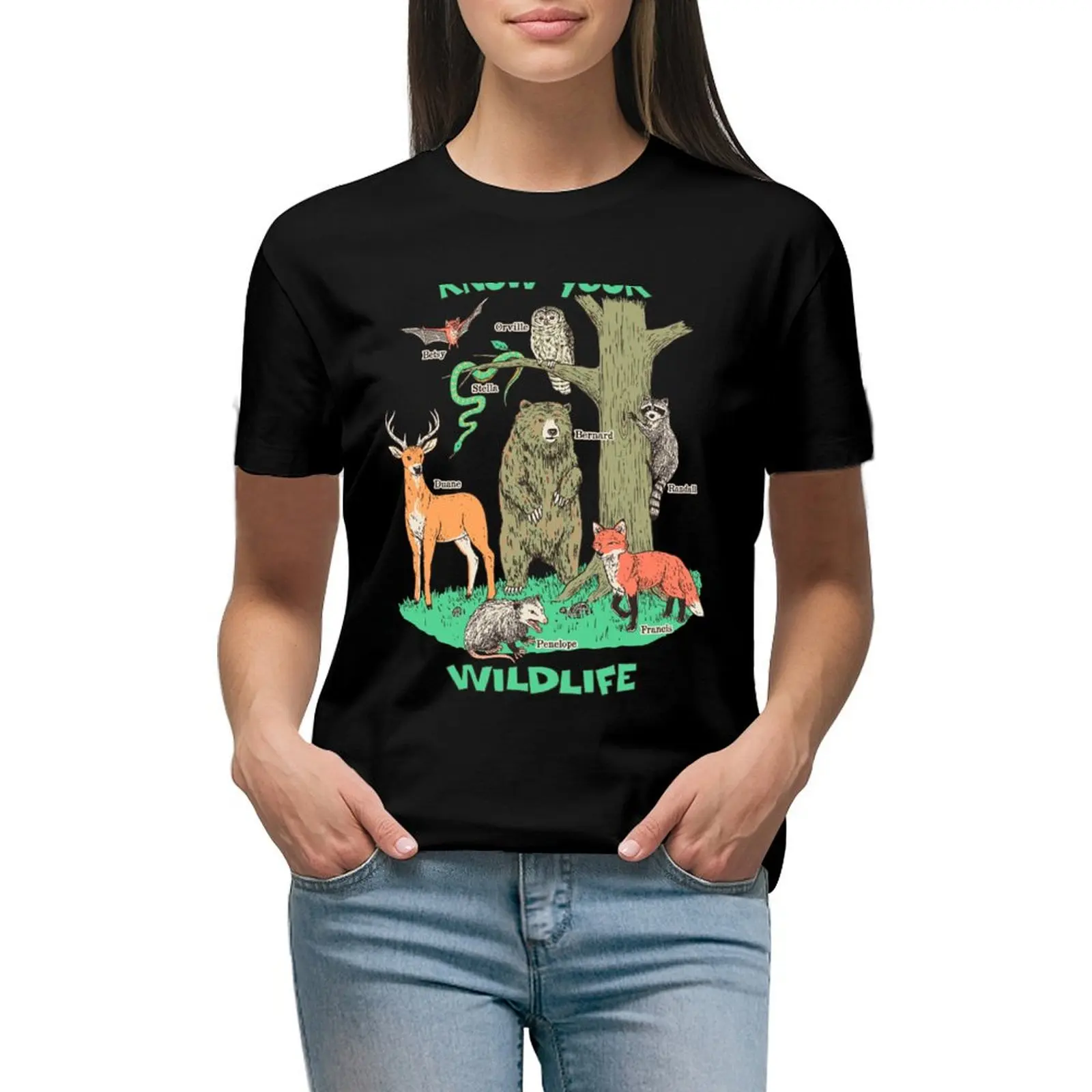 

Know Your Wildlife T-Shirt blacks shirts graphic tees plus sizes vintage clothes T-shirt Women