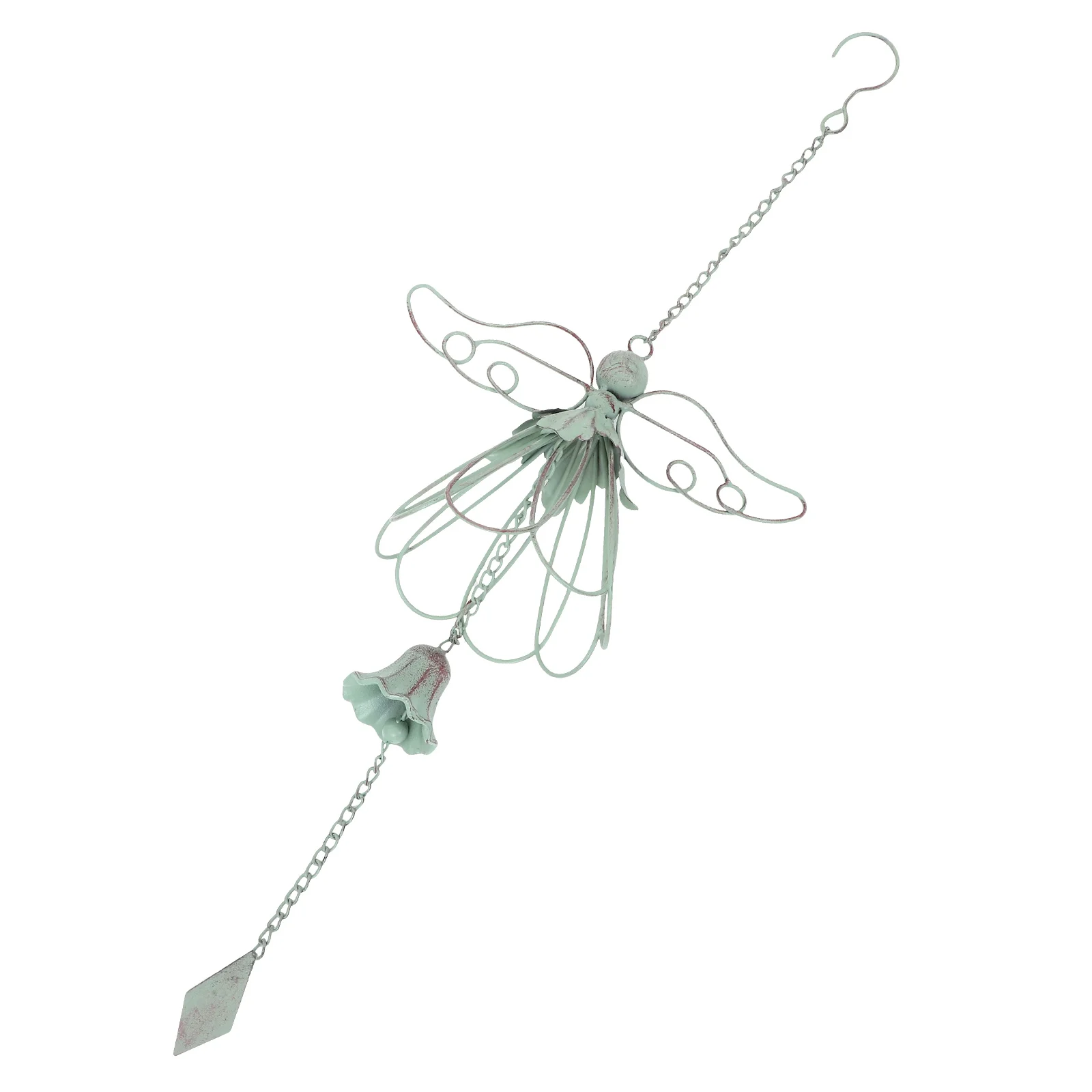 

Rustic Iron Wind Chime Decor Durable Cast Vintage Outdoor Hanging Garden Patio Lawn Ornament Bell Sound Retro Chimes