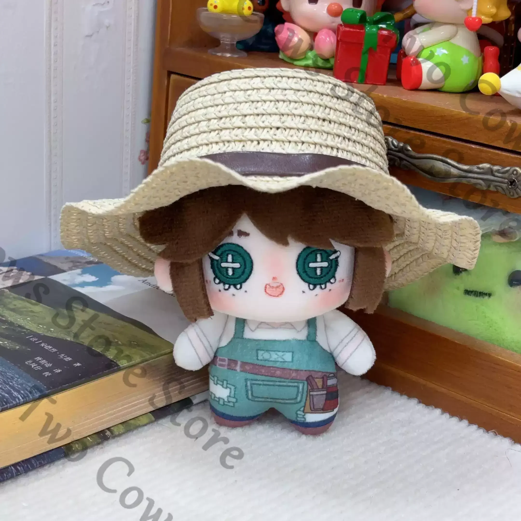 

Game Identity V Related Products 10cm Printed Figure Cotton Doll (Grass hat/cotton hat) plush pendant Gardener Birthday gift