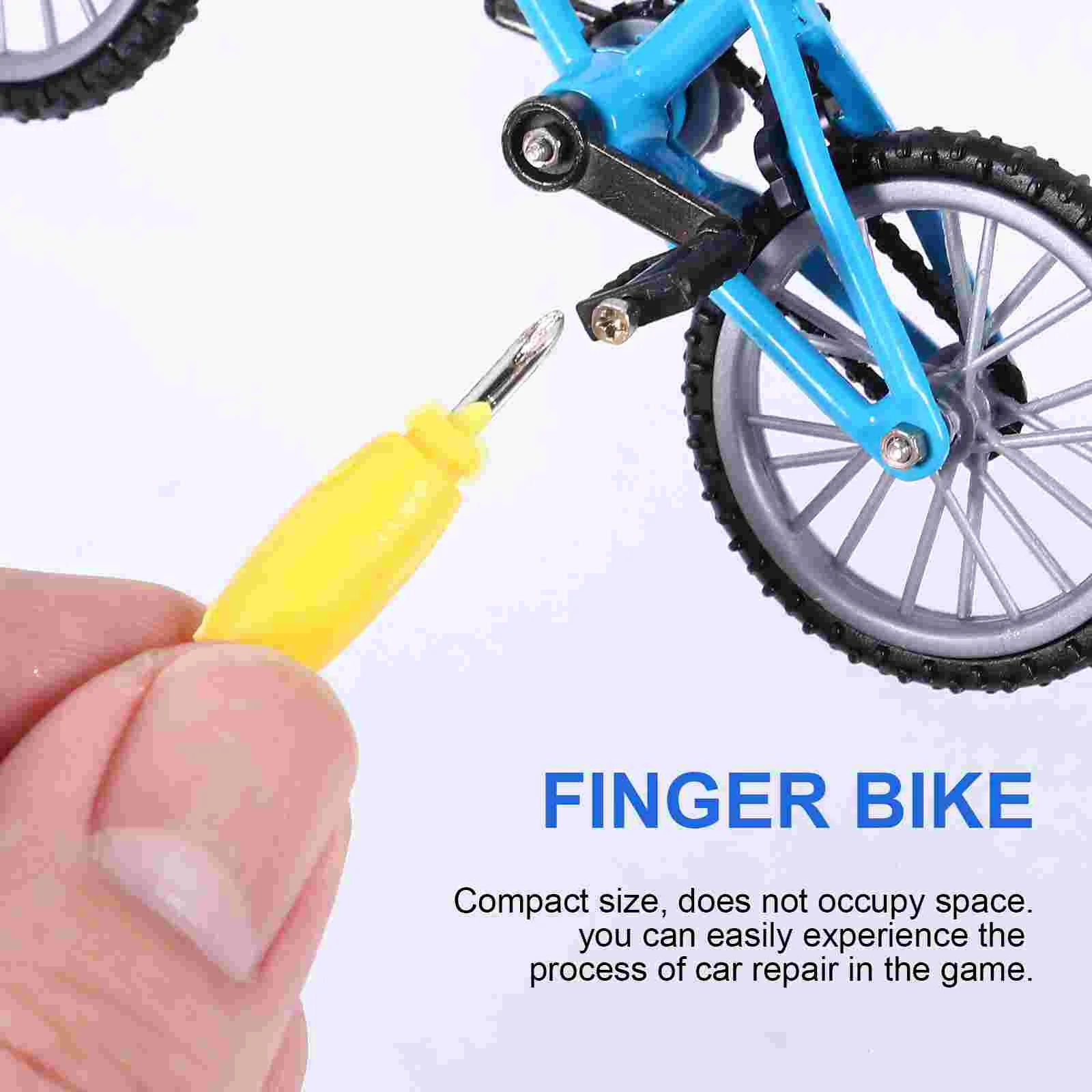 1 Set Alloy Bike Toy Finger Toy Kids Children Gift Finger Bikes Finger Bicycles Mini Finger Bike