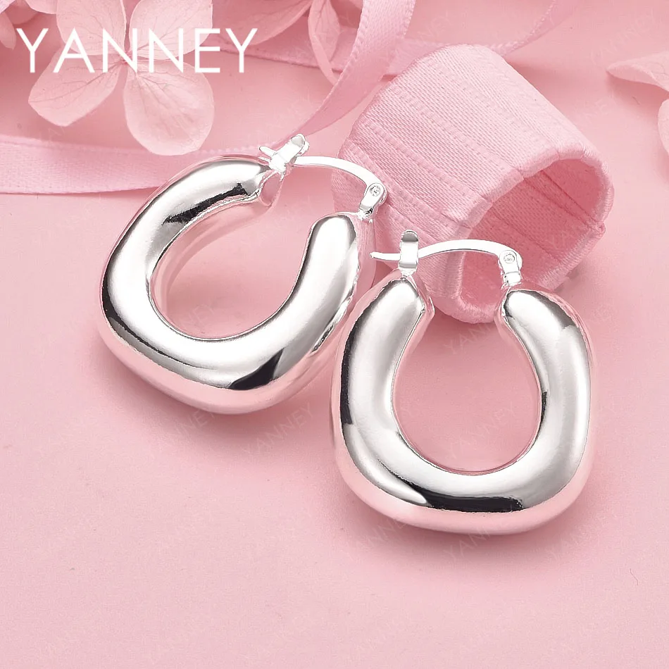 

Luxury 925 Sterling Silver Exquisite U-Shaped Earrings, Fashionable Women's Gift, Party Jewelry, Wedding Accessories