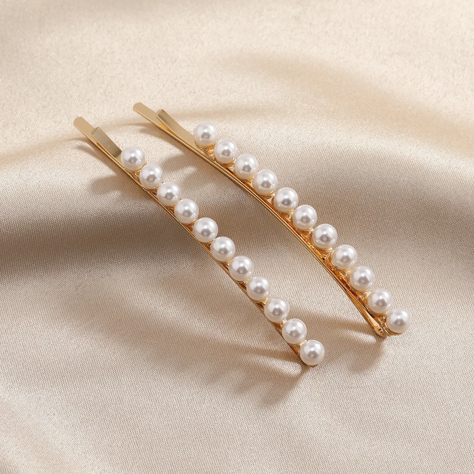 muylinda Imitation Pearls Long Hairpins Jewelry Fashion Women Hair Pin Clip Pairs Girl Hair Accessories