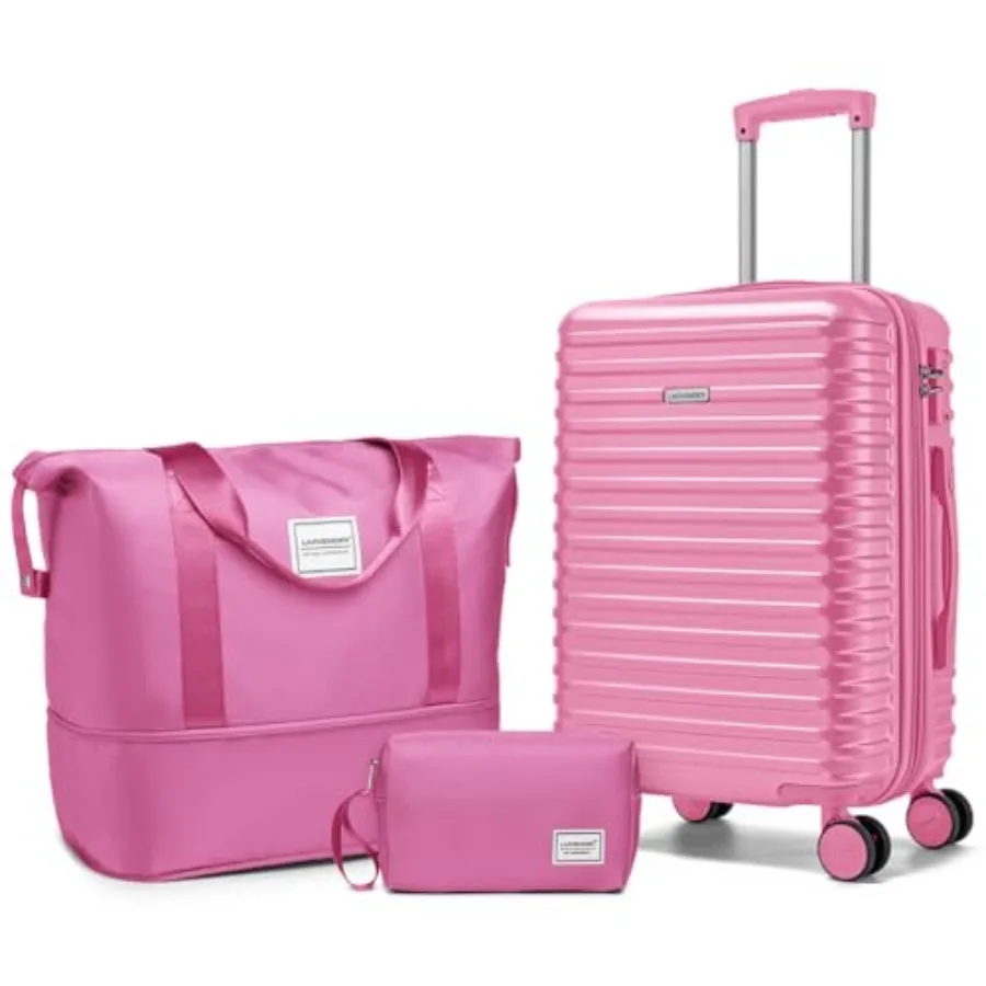 

Чемодан LARVENDER для ручной клади 22x14x9, одобренный авиакомпаниями, расширяемый, 20 дюймов, жесткий корпус, на колесах, с замком TSA, из PC+ABS, легкий