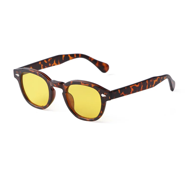 JNPCXI Vintage Runde Sonnenbrille Frauen Männer Retro Niet Blau Farbverlauf Weibliche Sonnenbrille UV400