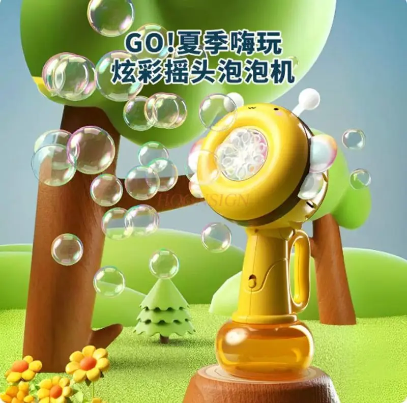Bubble Blowing Machine Handheld USB Charging Swinging Children's Toy 3-6 Year Old Male and Female Fully Self Operated