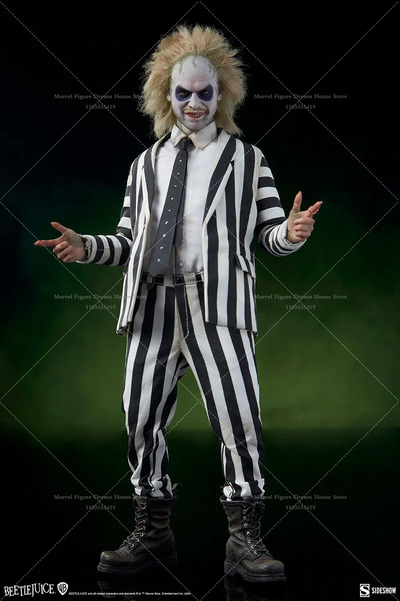 Sideshow 100490 1/6 Scale Beetle Juice Bizarre Drama Movie Funny Ghost Unlucky Move 12-inch Full Set Action Figure Male Soldier