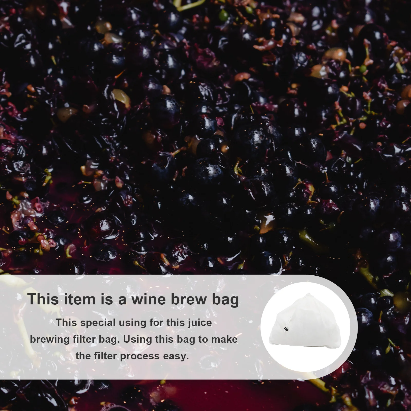 

Filter Bag For Juice Brew Large Mesh Straining Pouch Food Grade Reusable Drawstring Brewing Bag Wine Milk Making Strainer