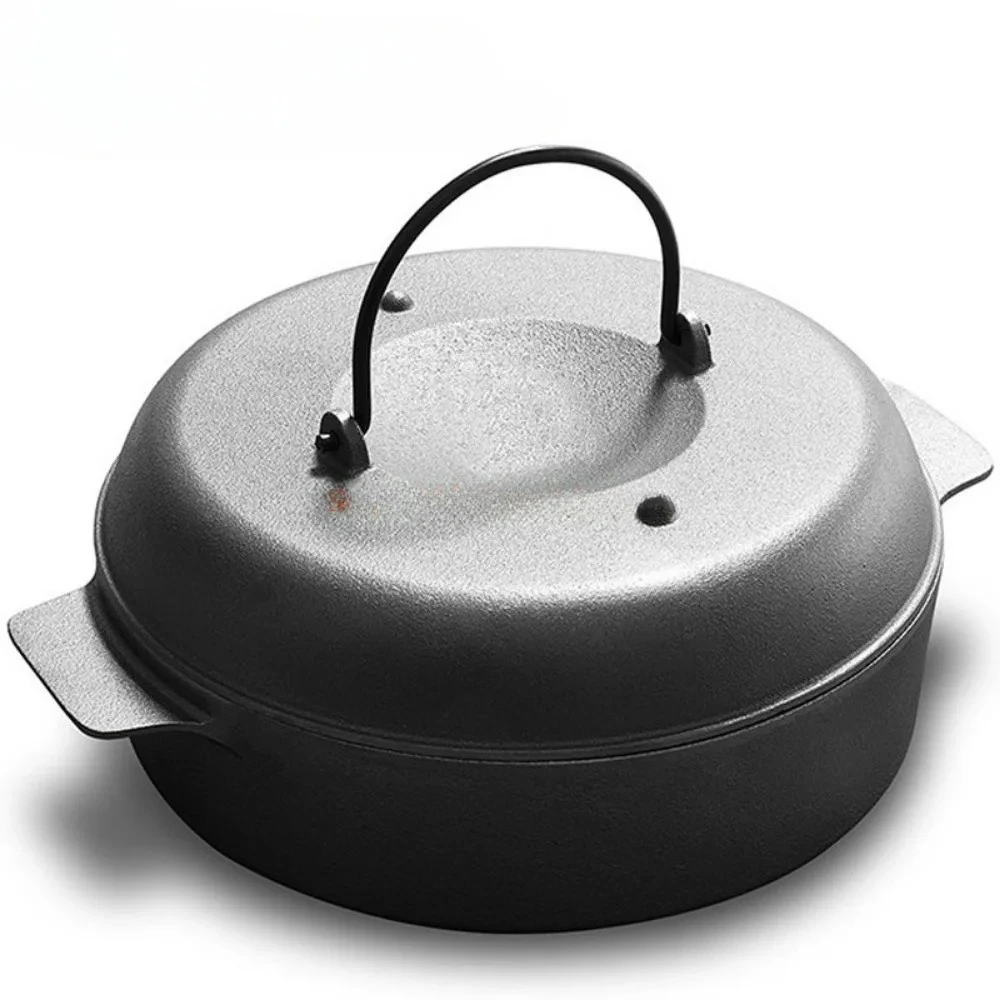 Large cast iron roasted sweet potato, household pot, pig iron pot
