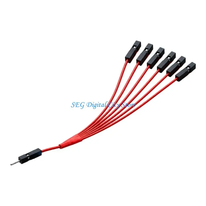 U75B Multipurpose 2.54Mm Splitter Cable Single Male To 2/3/4/5/6 Female Adapter Cable for Desktop Motherboard Electronic
