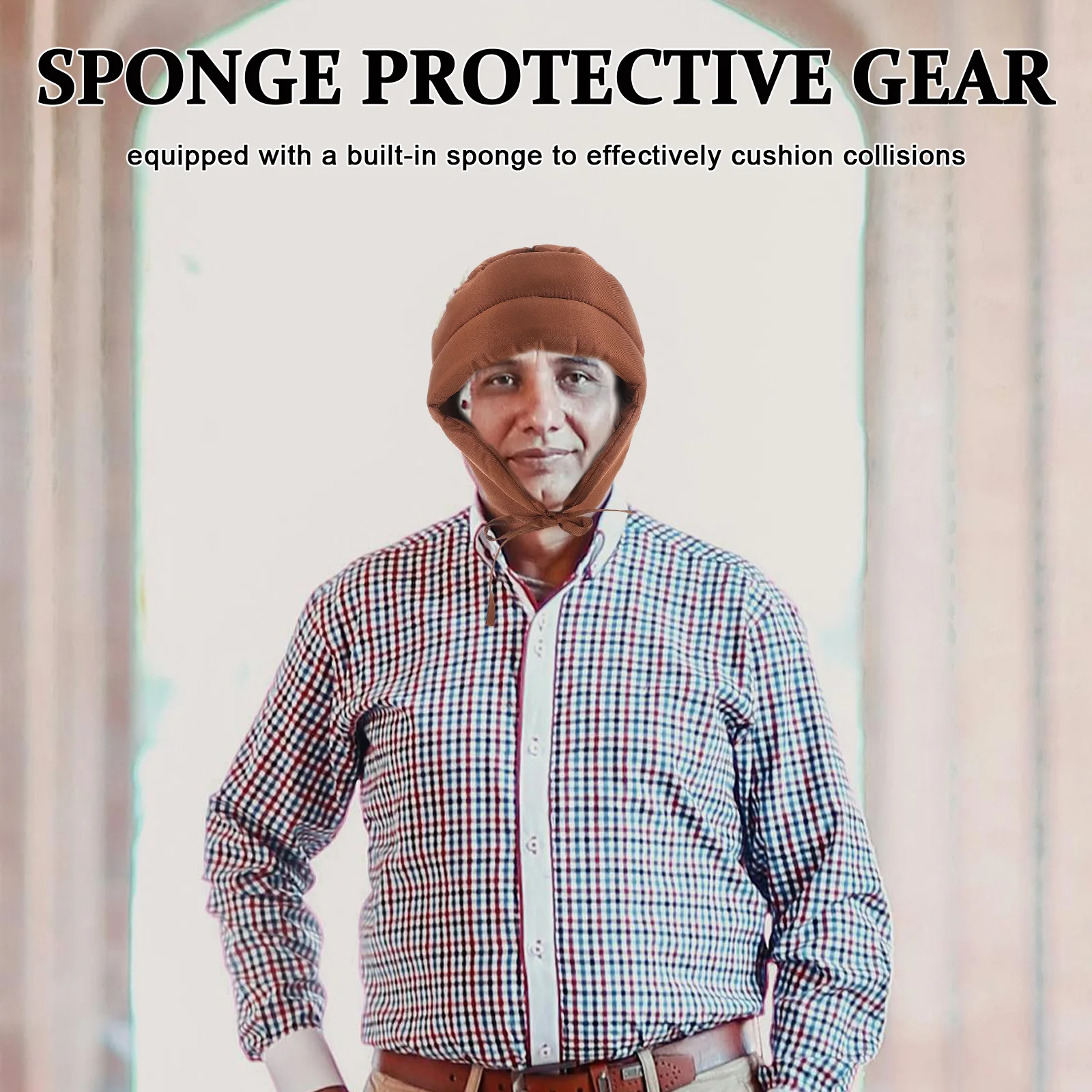 Elderly Protective Hat Adjustable Safety Bump Cap Comfortable Anti-Collision Anti-Fall Lightweight Material Breathable