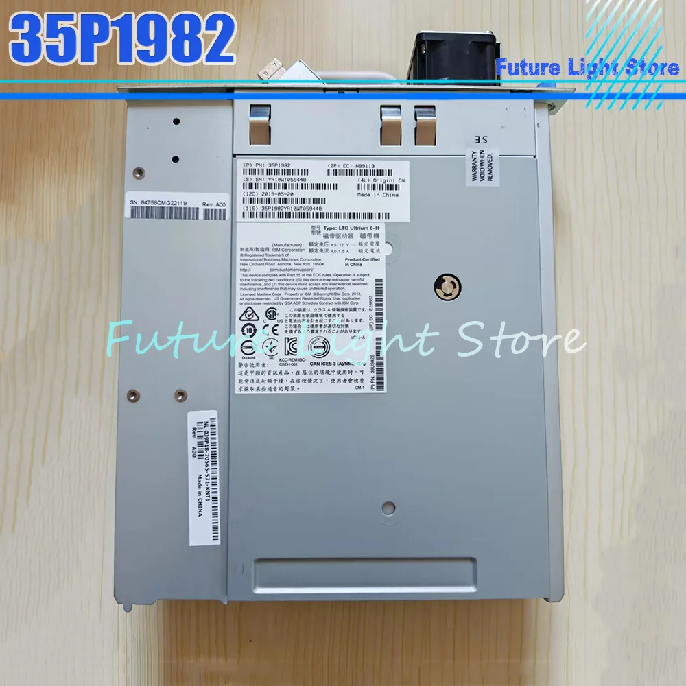 

LTO6 Tape Drive Ultrium 6-H FC 8Gb Fiber Optic Interface 35P1982