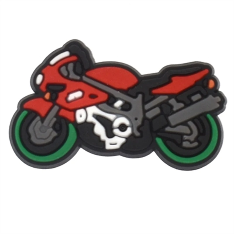 Racing Motor Shoe Charms for Crocs Accessories Kids Clogs Pins Boy Badges Men Jeans Women Decorations Buckle Shoes Accessories