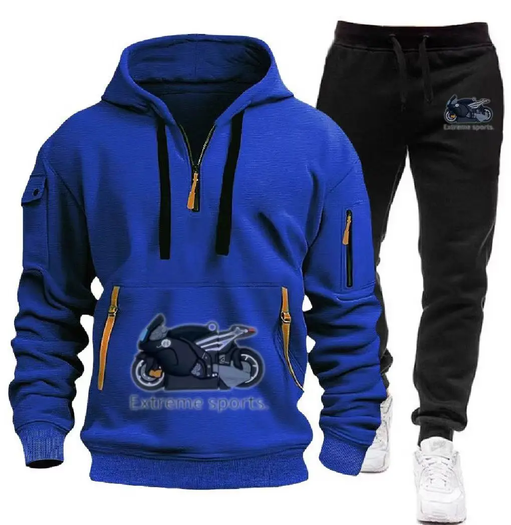 Streamer hoodie plus fleece print casual sports hoodie men's suit motorcycle icon